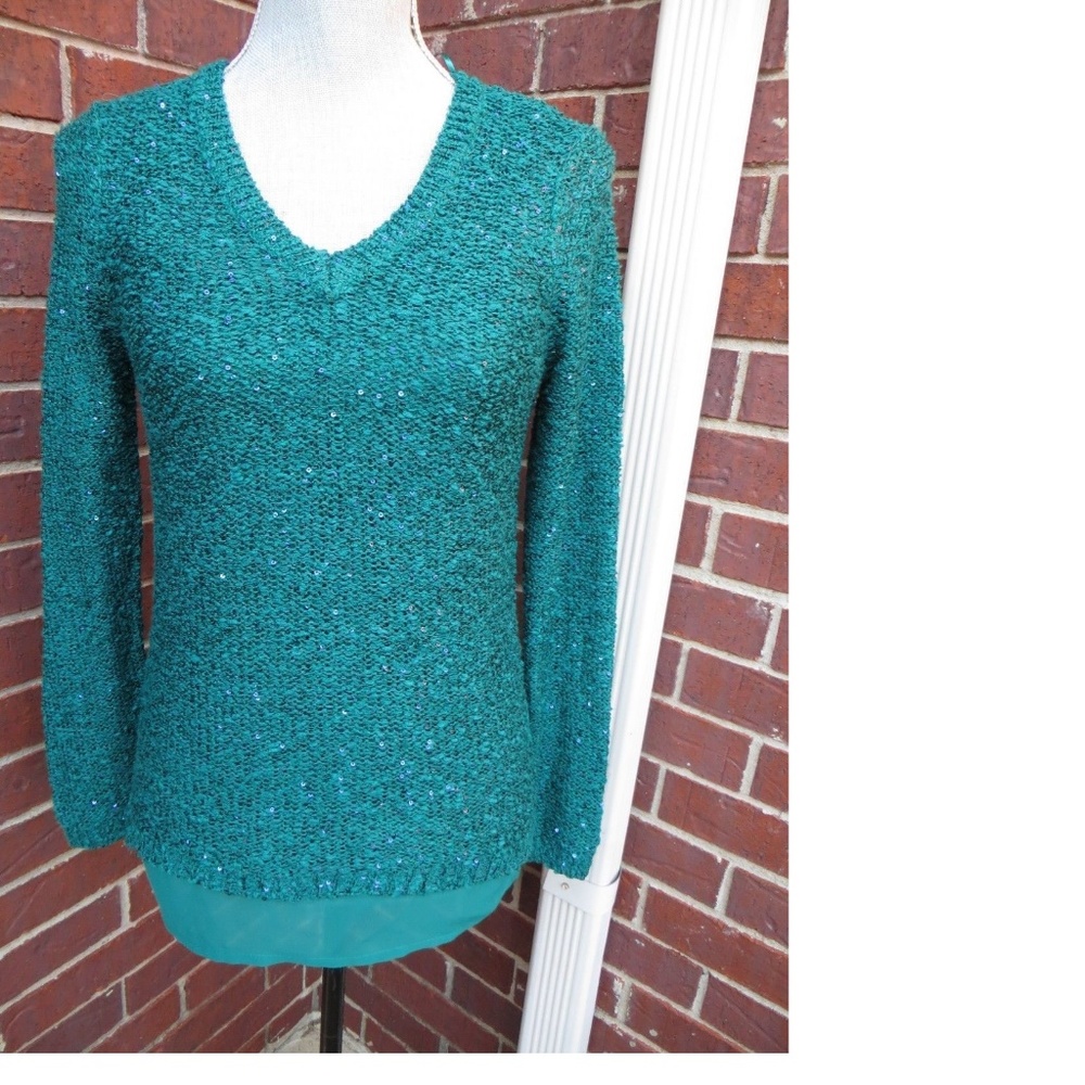 Apt. 9 Women's Petite Sequined Sweater